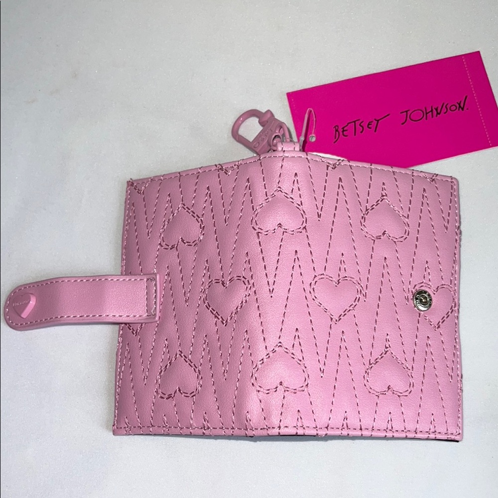 Betsey Johnson Pink Heart Wallet - Picture 6 of 10